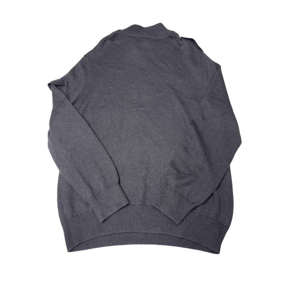 Banana Republic Men's Dark Gray Wool Blend Quarter Zip Sweater Size XL‎